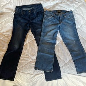 Luck brand straight and cropped jeans